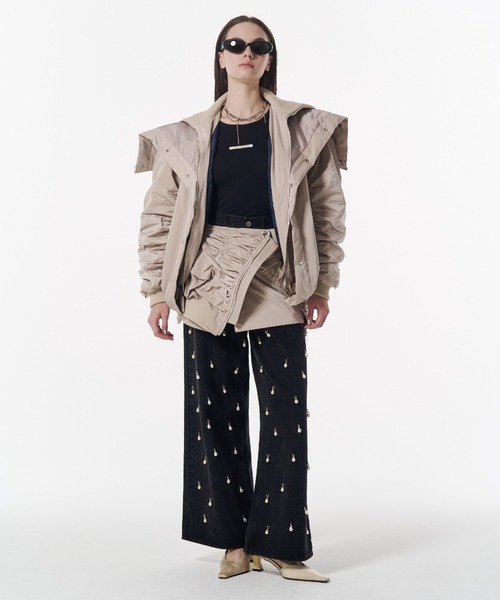 JOSE MOON（ジョゼムーン）の「WRAP MA-1 SKIRT/ラップ MA-1 スカート（スカート・レディース・ベージュ/ブラック/カーキ・36/38）」の19枚目の写真