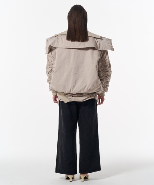 JOSE MOON（ジョゼムーン）の「WRAP MA-1 SKIRT/ラップ MA-1 スカート（スカート・レディース・ベージュ/ブラック/カーキ・36/38）」の21枚目の写真