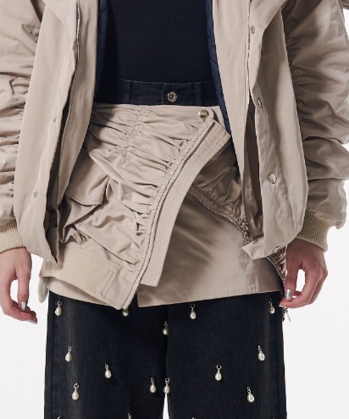 JOSE MOON（ジョゼムーン）の「WRAP MA-1 SKIRT/ラップ MA-1 スカート（スカート・レディース・ベージュ/ブラック/カーキ・36/38）」の17枚目の写真