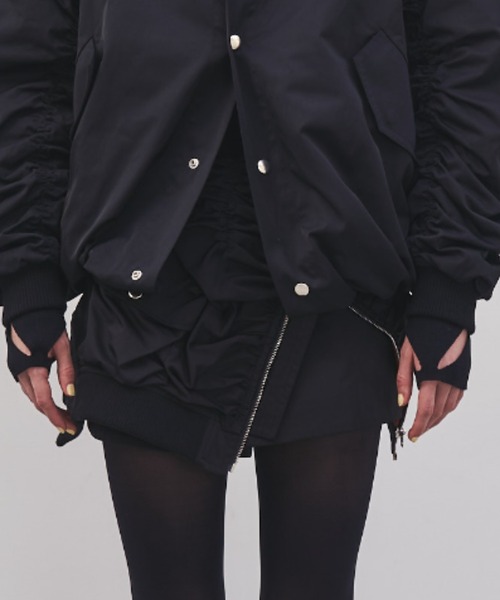 JOSE MOON（ジョゼムーン）の「WRAP MA-1 SKIRT/ラップ MA-1 スカート（スカート・レディース・ベージュ/ブラック/カーキ・36/38）」の4枚目の写真