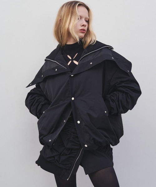 JOSE MOON（ジョゼムーン）の「WRAP MA-1 SKIRT/ラップ MA-1 スカート（スカート・レディース・ベージュ/ブラック/カーキ・36/38）」の6枚目の写真