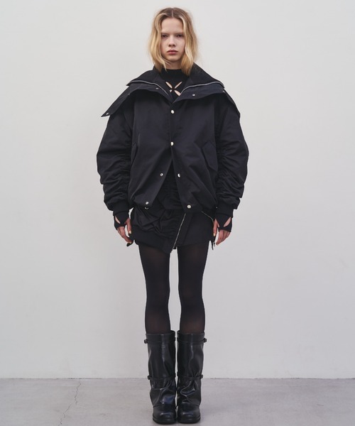 JOSE MOON（ジョゼムーン）の「WRAP MA-1 SKIRT/ラップ MA-1 スカート（スカート・レディース・ベージュ/ブラック/カーキ・36/38）」の9枚目の写真