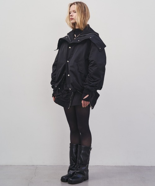 JOSE MOON（ジョゼムーン）の「WRAP MA-1 SKIRT/ラップ MA-1 スカート（スカート・レディース・ベージュ/ブラック/カーキ・36/38）」の10枚目の写真