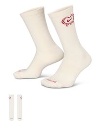 ナイキ エブリデイ プラス クッションド クルー ソックス (1足) / Nike Everyday Plus Cushioned Crew Socks (1 Pair) IH8626-133 Sail
