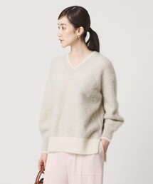 UNITED ARROWS（ユナイテッドアローズ）の「フォックスカシミヤ バイカラー Vネックニット（ニット/セーター・レディース）」
