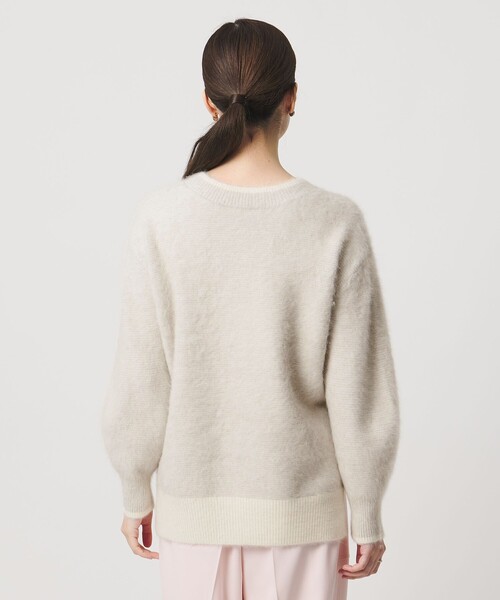 フォックスカシミヤ バイカラー Vネックニット（ニット/セーター