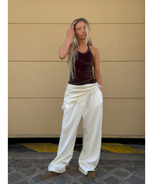 LLL DESIGN STUDIO（lllデザインスタジオ）の「コットンベロアタンクトップ_ブラウン（Tシャツ/カットソー）」