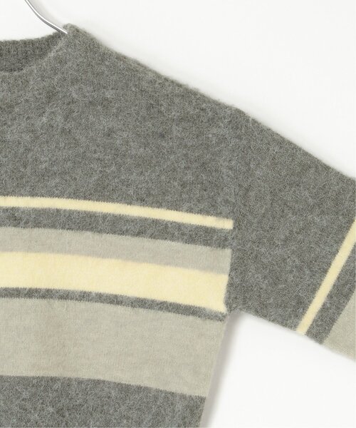 VENCEEXCHANGE（ヴァンスエクスチェンジ）の「ボーダークロップドプルオーバー（ニット/セーター・レディース・ブラウン/チャコール/アイボリー・FREE）」の6枚目の写真
