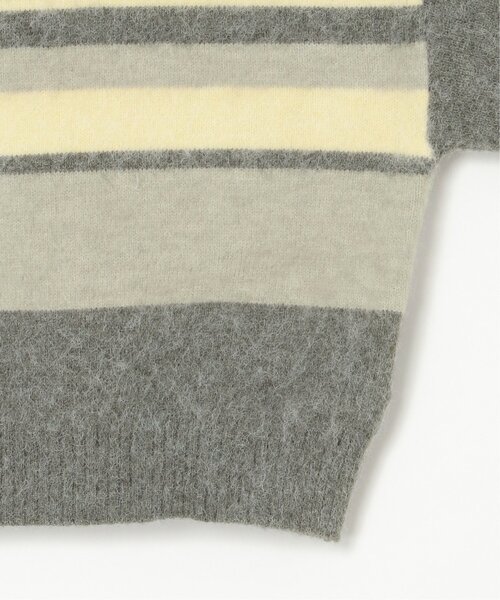 VENCEEXCHANGE（ヴァンスエクスチェンジ）の「ボーダークロップドプルオーバー（ニット/セーター・レディース・ブラウン/チャコール/アイボリー・FREE）」の8枚目の写真