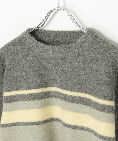 VENCEEXCHANGE（ヴァンスエクスチェンジ）の「ボーダークロップドプルオーバー（ニット/セーター・レディース・ブラウン/チャコール/アイボリー・FREE）」の9枚目の写真