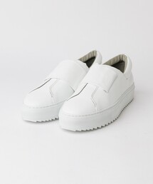 【Margom社】ビッグストラップ レザー スリッポン スニーカー