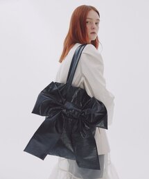 DEWEDEWE（デュイデュイ）の「リボンショルダーバッグ_ブラック（ショルダーバッグ）」