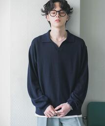 SENSE OF PLACE by URBAN RESEARCH | 『洗濯可』スキッパーロングスリーブニット(ニット/セーター)
