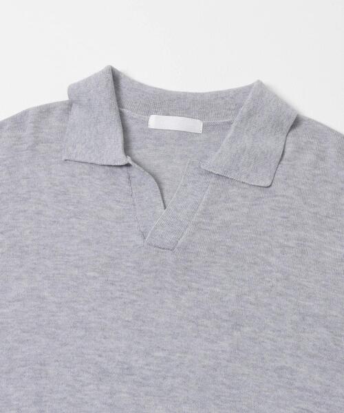 SENSE OF PLACE by URBAN RESEARCH（センスオブプレイスバイアーバンリサーチ）の「『洗濯可』スキッパーロングスリーブニット（ニット/セーター・メンズ・ネイビー/ブラック/ライトグレー・LARGE/MEDIUM）」の15枚目の写真