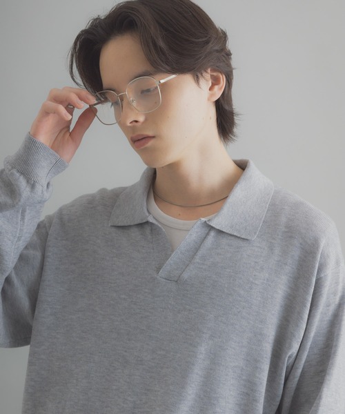 SENSE OF PLACE by URBAN RESEARCH（センスオブプレイスバイアーバンリサーチ）の「スキッパーL/Sニット（ニット/セーター・メンズ・ネイビー/ブラック/ライトグレー・LARGE/MEDIUM）」の12枚目の写真