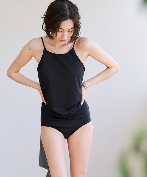 UR'S(ユアーズ)の「4点セット/シアートップス付水着(水着・レディース・ブラウン/ライトグリーン/チャコール・S/M/L)」の7枚目の写真