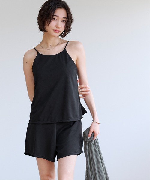 UR'S(ユアーズ)の「4点セット/シアートップス付水着(水着・レディース・ブラウン/ライトグリーン/チャコール・S/M/L)」の9枚目の写真