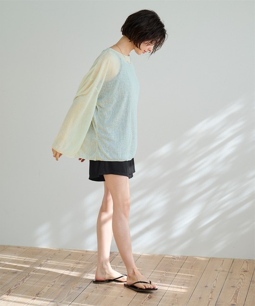 UR'S(ユアーズ)の「4点セット/シアートップス付水着(水着・レディース・ブラウン/ライトグリーン/チャコール・S/M/L)」の16枚目の写真