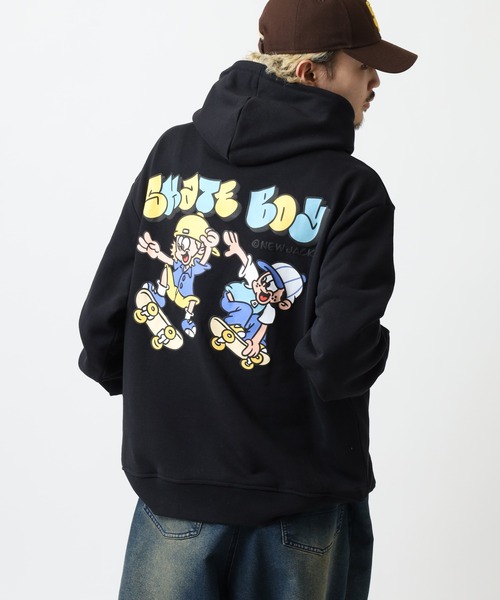 FUNALIVE(ファンアライブ)の「NEW JACK 裏毛プリントプルパーカー(パーカー・メンズ・ブラック/ホワイト・L/M)」の14枚目の写真