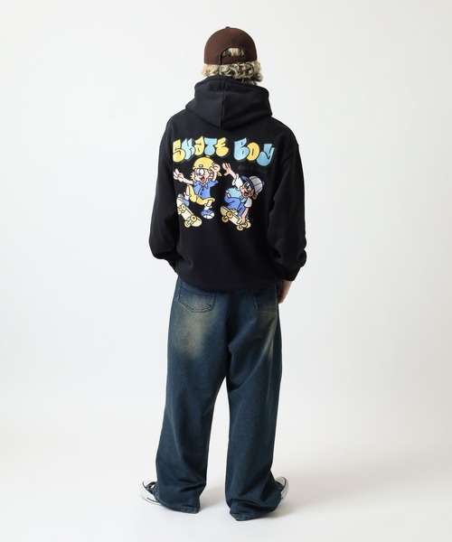 FUNALIVE(ファンアライブ)の「NEW JACK 裏毛プリントプルパーカー(パーカー・メンズ・ブラック/ホワイト・L/M)」の17枚目の写真
