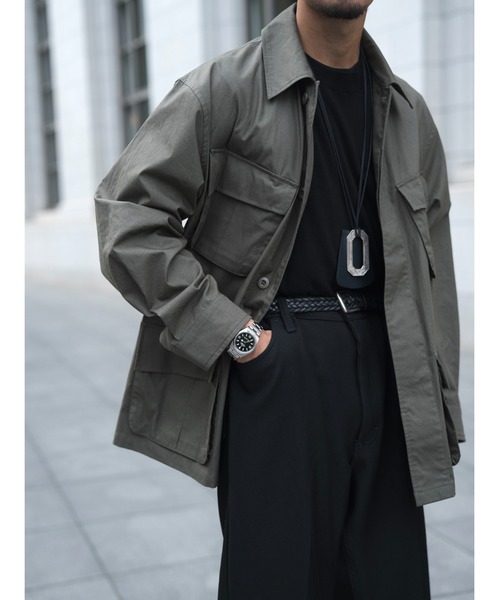 Blank Product.(ブランクプロダクト)の「【TENON】JUNGLE FATIGUE JACKET(ミリタリージャケット・メンズ・オリーブ/ダークオリーブ・MEDIUM/LARGE)」の8枚目の写真