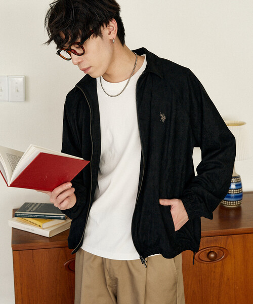 U.S. POLO ASSN.（ユーエスポロアッスン）の「U.S. POLO ASSN./ユーエスポロアッスン 別注　スエードタッチ ブルゾン　限定展開（ブルゾン・メンズ・ブラック/ブラウン・LARGE/MEDIUM/SMALL）」の10枚目の写真
