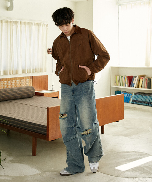 U.S. POLO ASSN.（ユーエスポロアッスン）の「U.S. POLO ASSN./ユーエスポロアッスン 別注　スエードタッチ ブルゾン　限定展開（ブルゾン・メンズ・ブラック/ブラウン・LARGE/MEDIUM/SMALL）」の13枚目の写真