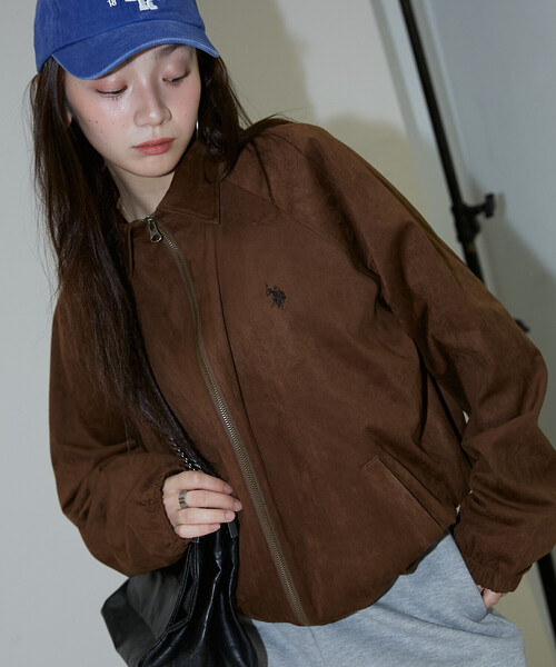 U.S. POLO ASSN.（ユーエスポロアッスン）の「U.S. POLO ASSN./ユーエスポロアッスン 別注　スエードタッチ ブルゾン　限定展開（ブルゾン・メンズ・ブラック/ブラウン・LARGE/MEDIUM/SMALL）」の19枚目の写真