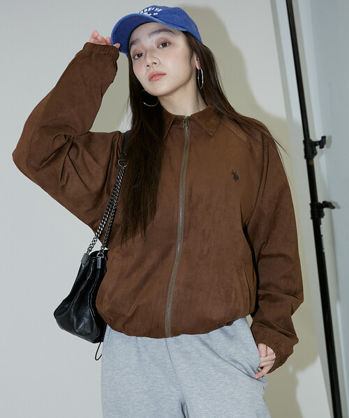 U.S. POLO ASSN. スエードタッチブルゾン S U.S. POLO ASSN.（ユーエスポロアッスン） ブルゾン アウター 別注