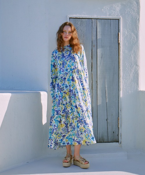 manana suerte(マニャーナスエルテ)の「マヨルカティアードワンピース(ワンピース・レディース・ブラック/ホワイト・FREE)」の8枚目の写真