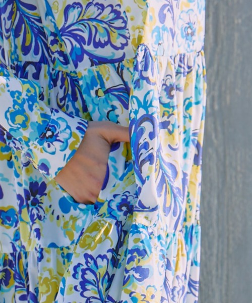 manana suerte(マニャーナスエルテ)の「マヨルカティアードワンピース(ワンピース・レディース・ブラック/ホワイト・FREE)」の11枚目の写真