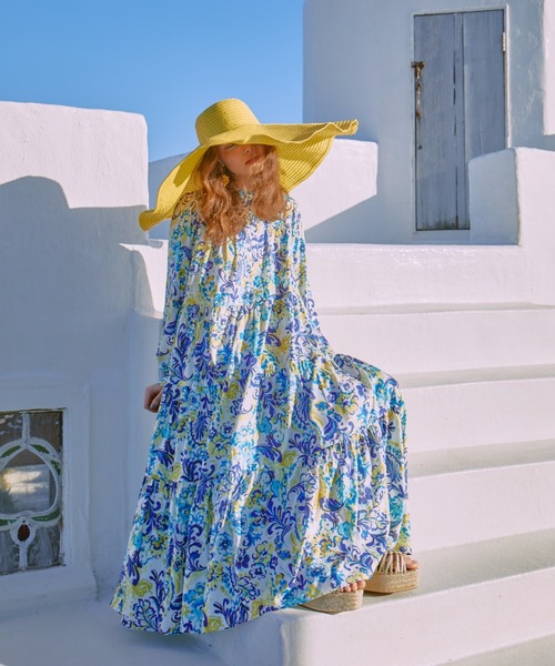 manana suerte(マニャーナスエルテ)の「マヨルカティアードワンピース(ワンピース・レディース・ブラック/ホワイト・FREE)」の3枚目の写真