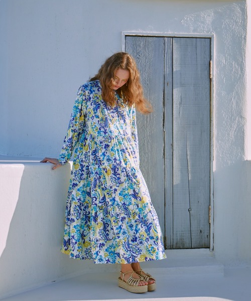 manana suerte(マニャーナスエルテ)の「マヨルカティアードワンピース(ワンピース・レディース・ブラック/ホワイト・FREE)」の6枚目の写真