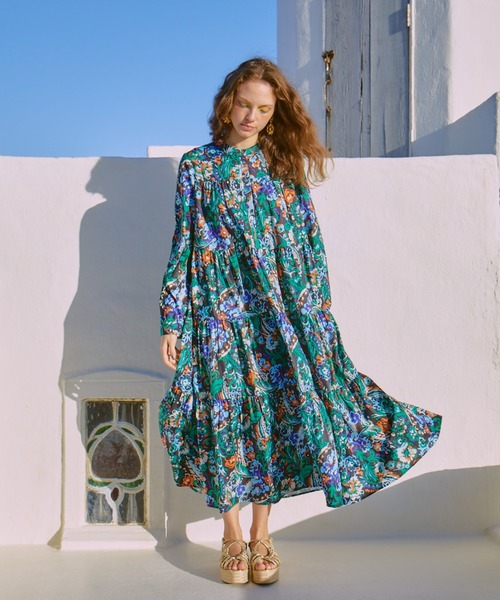 manana suerte(マニャーナスエルテ)の「マヨルカティアードワンピース(ワンピース・レディース・ブラック/ホワイト・FREE)」の17枚目の写真