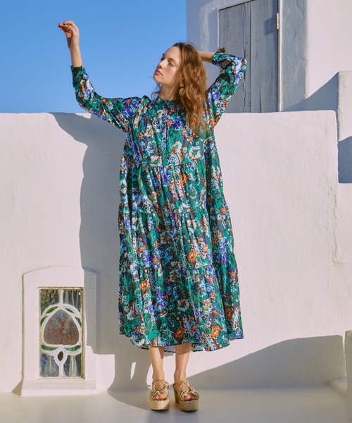 manana suerte(マニャーナスエルテ)の「マヨルカティアードワンピース(ワンピース・レディース・ブラック/ホワイト・FREE)」の18枚目の写真