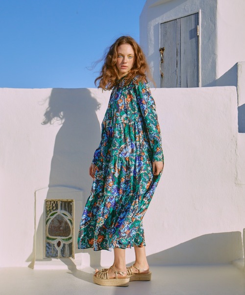 manana suerte(マニャーナスエルテ)の「マヨルカティアードワンピース(ワンピース・レディース・ブラック/ホワイト・FREE)」の19枚目の写真