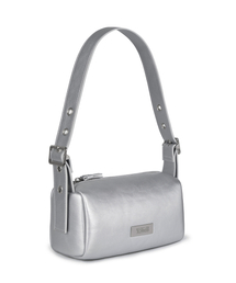 ROCKCAKE（ロックケーキ）の「Square Leather Belt Shoulder Bag - Silver（ショルダーバッグ）」