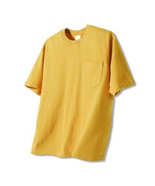 LIKE THE MOST(ライクザモースト)の「ベーシッククルーネックポケット半袖Tシャツマスタード(Tシャツ/カットソー・レディース・その他・M/S)」の1枚目の写真