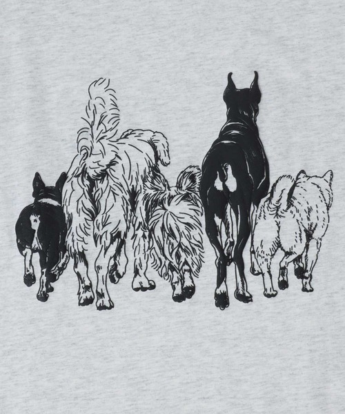 SITRY（シトリー）の「Cat ＆ Dog Print T-Shirt/アニマル 猫＆犬 発泡プリント オーバーサイズ 長袖Tシャツ ロンT レディース メンズ（Tシャツ/カットソー・メンズ・ベージュ系その他/ブラック/ブラック系その他/ホワイト系その他/ホワイト/グレー系その他/チャコール/オートミール・LL/L/M）」の16枚目の写真