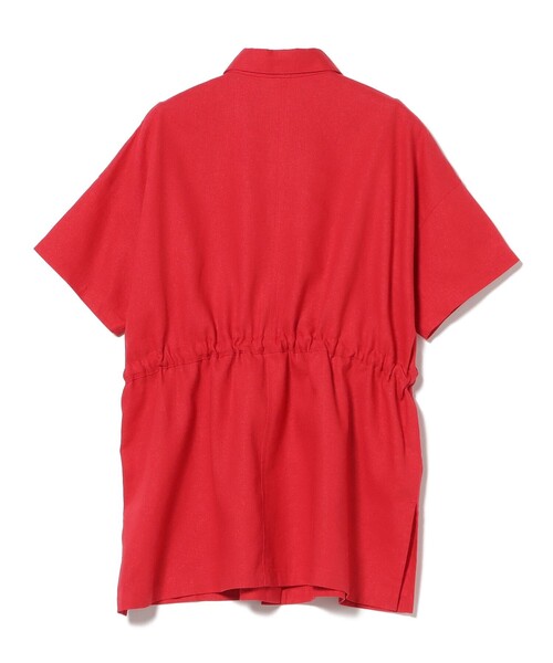 BEAMS HEART(ビームスハート)の「麻混 ウエスト ドロスト シャツ(シャツ/ブラウス・レディース・その他/オフホワイト/レッド・FREE)」の14枚目の写真