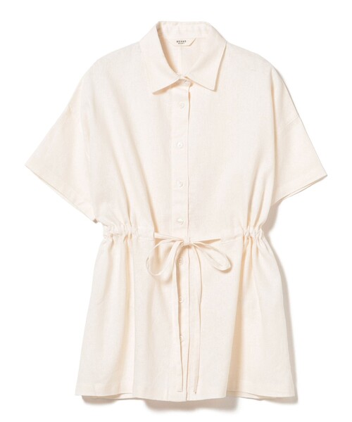 BEAMS HEART(ビームスハート)の「麻混 ウエスト ドロスト シャツ(シャツ/ブラウス・レディース・その他/オフホワイト/レッド・FREE)」の15枚目の写真