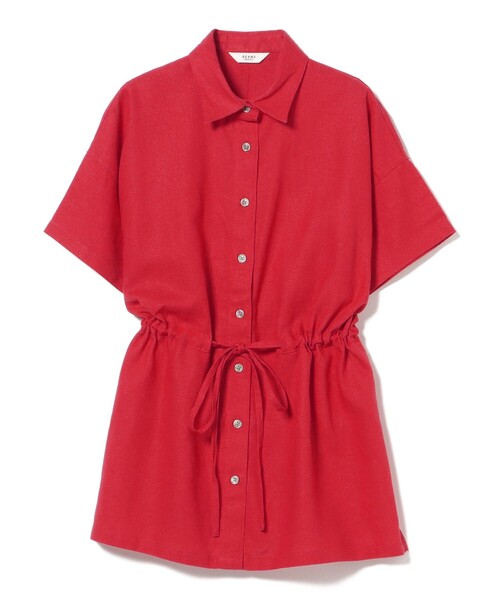 BEAMS HEART(ビームスハート)の「麻混 ウエスト ドロスト シャツ(シャツ/ブラウス・レディース・その他/オフホワイト/レッド・FREE)」の18枚目の写真