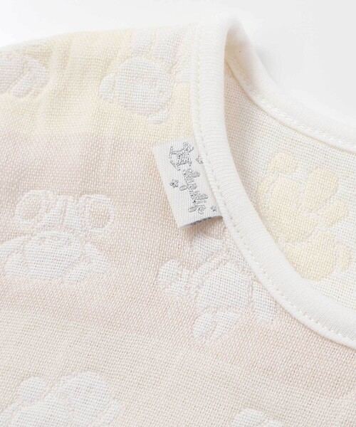 SLAP SLIP BABY（スラップスリップベビー）の「【お揃い】コットンクマ木馬総柄3重ガーゼスリーパーベビー（ベビーパジャマ/スリーパー・キッズ・イエロー系その他・FREE）」の5枚目の写真