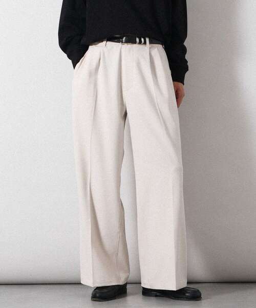 CRAFT STANDARD BOUTIQUE(クラフトスタンダードブティック)の「TRワイドチノパンツ(その他パンツ・メンズ・ブラック/アイボリー・L/M/S)」の1枚目の写真