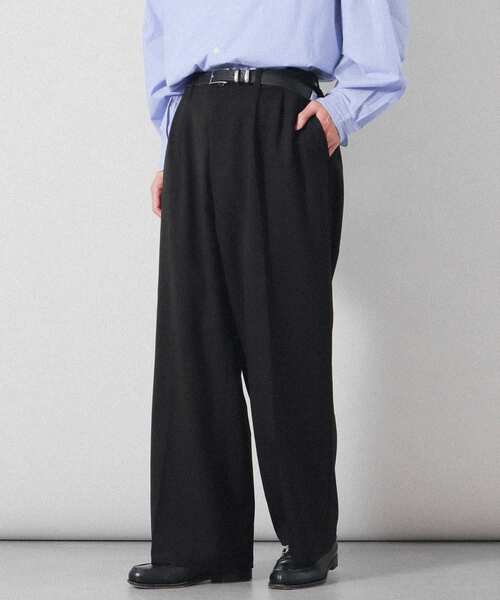 CRAFT STANDARD BOUTIQUE(クラフトスタンダードブティック)の「TRワイドチノパンツ(その他パンツ・メンズ・ブラック/アイボリー・L/M/S)」の2枚目の写真