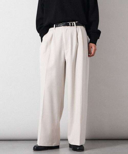 CRAFT STANDARD BOUTIQUE(クラフトスタンダードブティック)の「TRワイドチノパンツ(その他パンツ・メンズ・ブラック/アイボリー・L/M/S)」の4枚目の写真