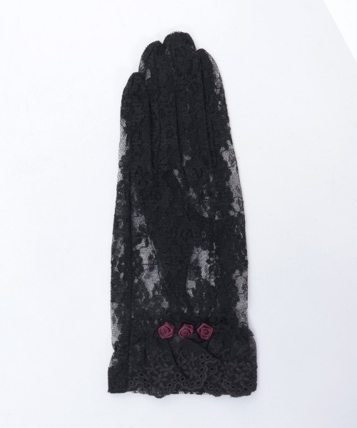 axes femme（アクシーズファム）の「巻きバラレースグローブ（手袋・レディース・ブラック/ホワイト・FREE）」の10枚目の写真