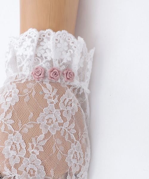 axes femme（アクシーズファム）の「巻きバラレースグローブ（手袋・レディース・ブラック/ホワイト・FREE）」の21枚目の写真