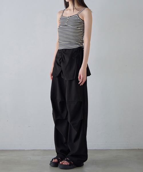 CHAN ME(チャンミ)の「ボーダーキャミソール(キャミソール・レディース・グレー/ブラック・X-LARGE/LARGE/MEDIUM)」の8枚目の写真