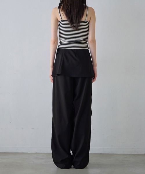 CHAN ME(チャンミ)の「ボーダーキャミソール(キャミソール・レディース・グレー/ブラック・X-LARGE/LARGE/MEDIUM)」の9枚目の写真